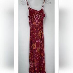 FARM Rio Red and Pink Maxi Dress